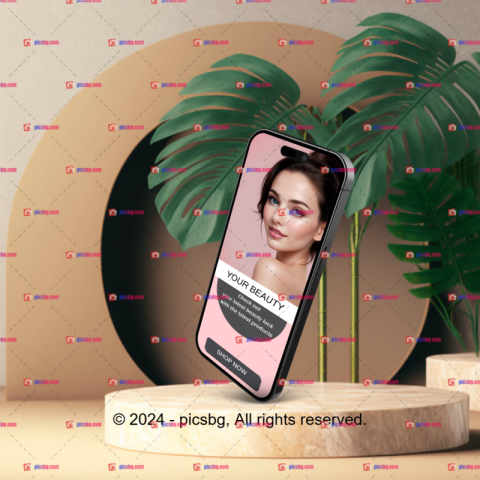 New amazing 3D phone mockup for beauty care 2024 Best new phone mockup for beauty care 1!